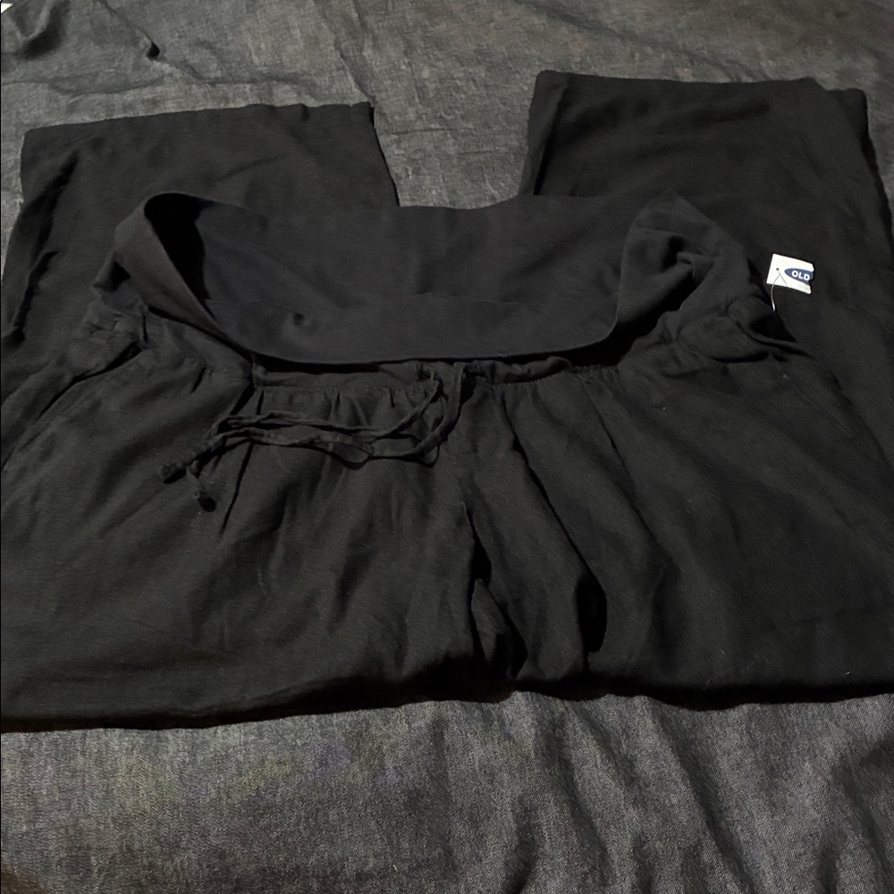 Old Navy Black Wide-Leg Lounge Pants